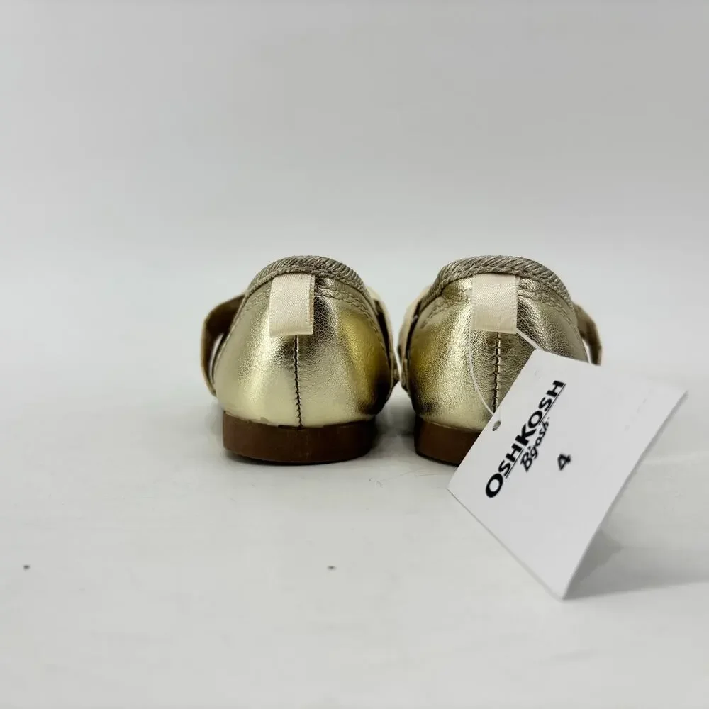 OshKosh B'gosh Size 4 Gold Ballet Flats Girls Baby Kidd Toddler